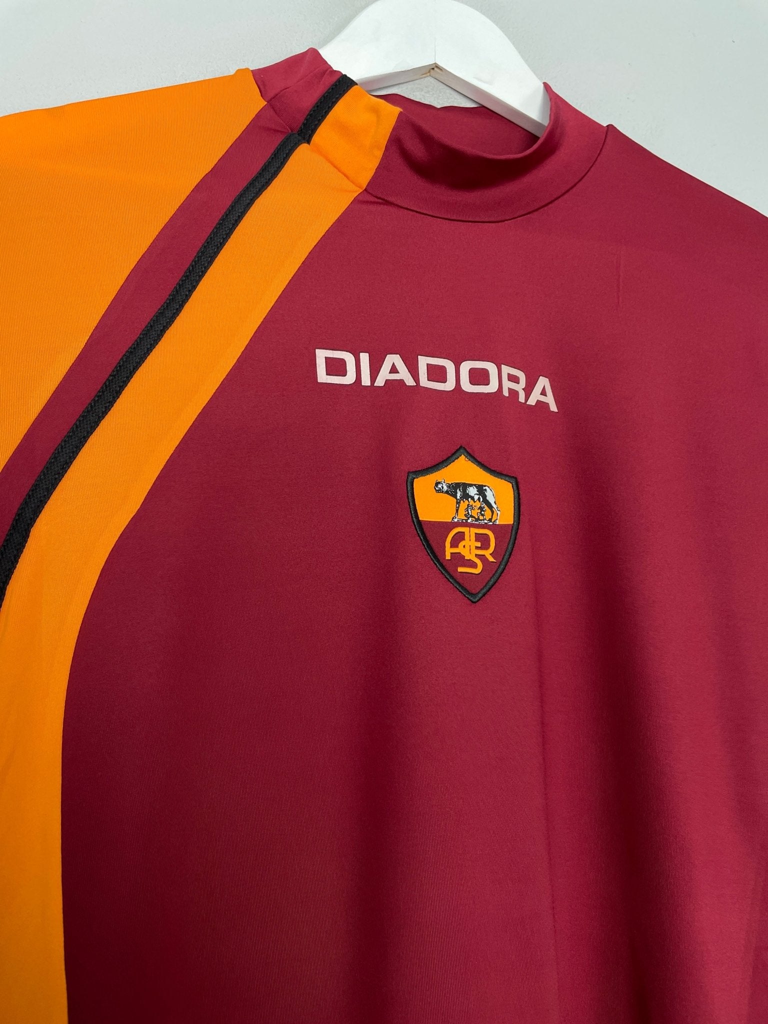 Shop 2005/06 ROMA L/S HOME SHIRT (L) DIADORA, classic football shirts, vintage football shirts & retro soccer jerseys at Cult Kits