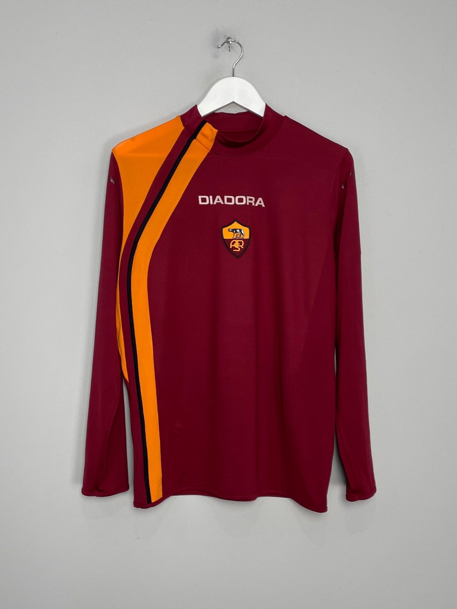 Shop 2005/06 ROMA L/S HOME SHIRT (L) DIADORA, classic football shirts, vintage football shirts & retro soccer jerseys at Cult Kits