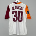 Shop 2005/06 ROMA MANCINI #30 *SQUAD SIGNED* MATCH ISSUE AWAY SHIRT (L) DIADORA, classic football shirts, vintage football shirts & retro soccer jerseys at Cult Kits