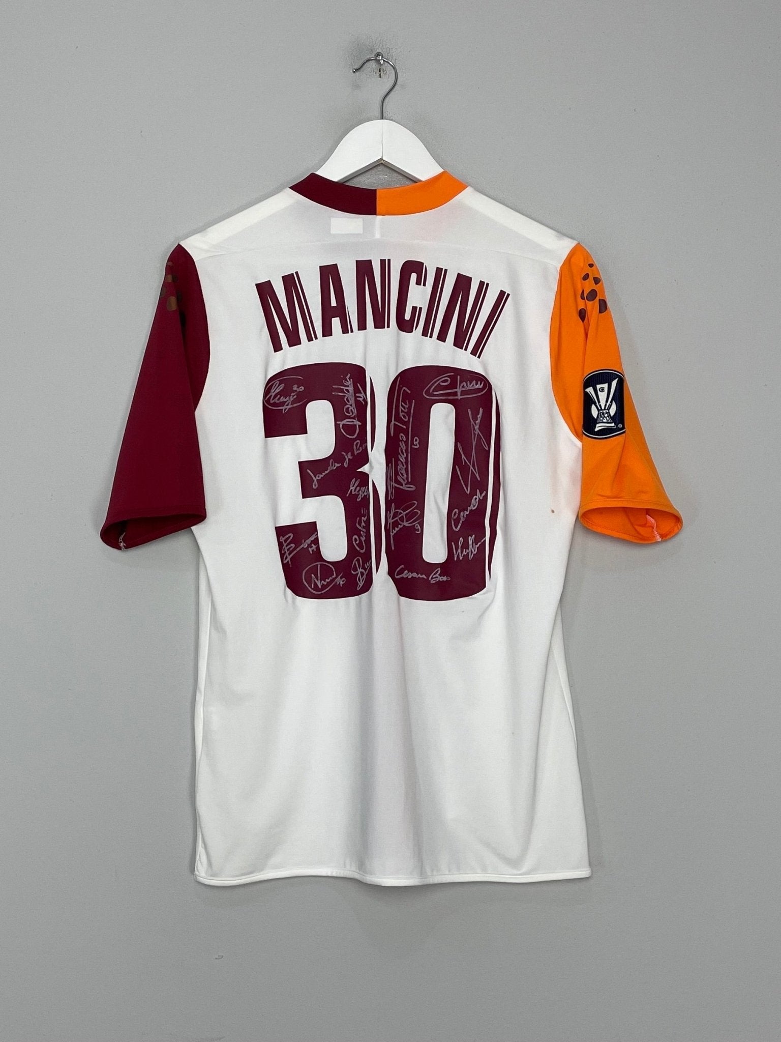 Shop 2005/06 ROMA MANCINI #30 *SQUAD SIGNED* MATCH ISSUE AWAY SHIRT (L) DIADORA, classic football shirts, vintage football shirts & retro soccer jerseys at Cult Kits