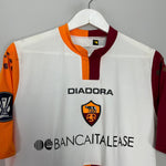 Shop 2005/06 ROMA MANCINI #30 *SQUAD SIGNED* MATCH ISSUE AWAY SHIRT (L) DIADORA, classic football shirts, vintage football shirts & retro soccer jerseys at Cult Kits