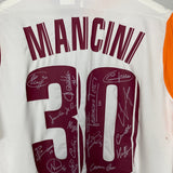Shop 2005/06 ROMA MANCINI #30 *SQUAD SIGNED* MATCH ISSUE AWAY SHIRT (L) DIADORA, classic football shirts, vintage football shirts & retro soccer jerseys at Cult Kits