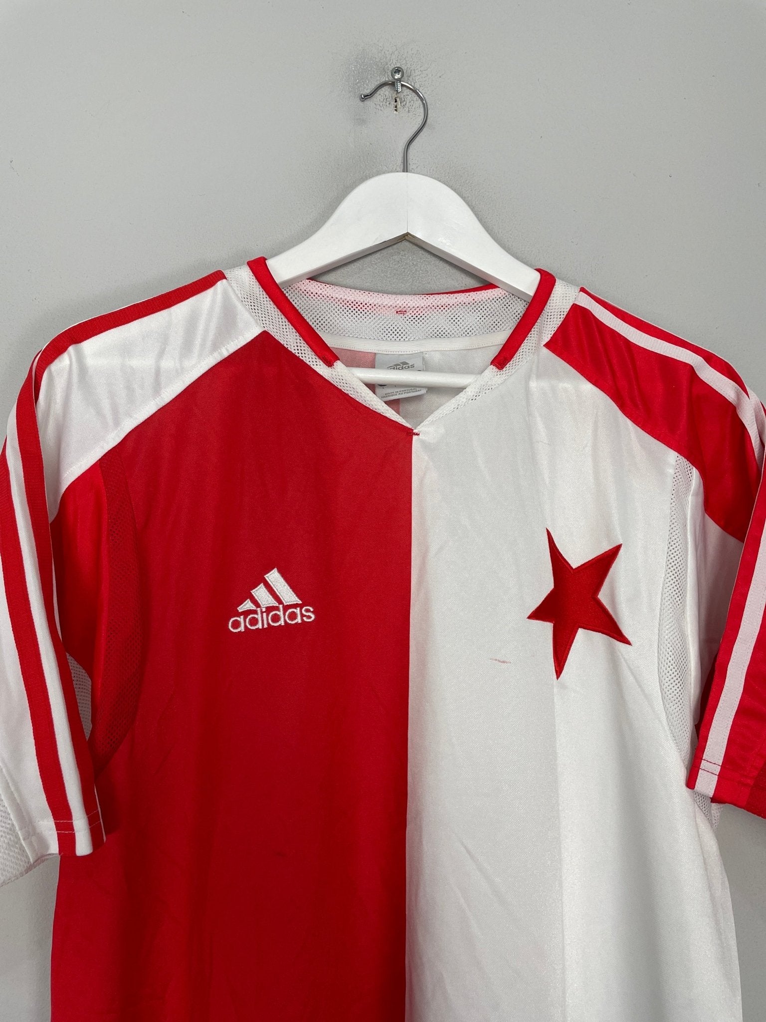 Shop 2005/06 SLAVIA PRAGUE HOME SHIRT (L) ADIDAS, classic football shirts, vintage football shirts & retro soccer jerseys at Cult Kits