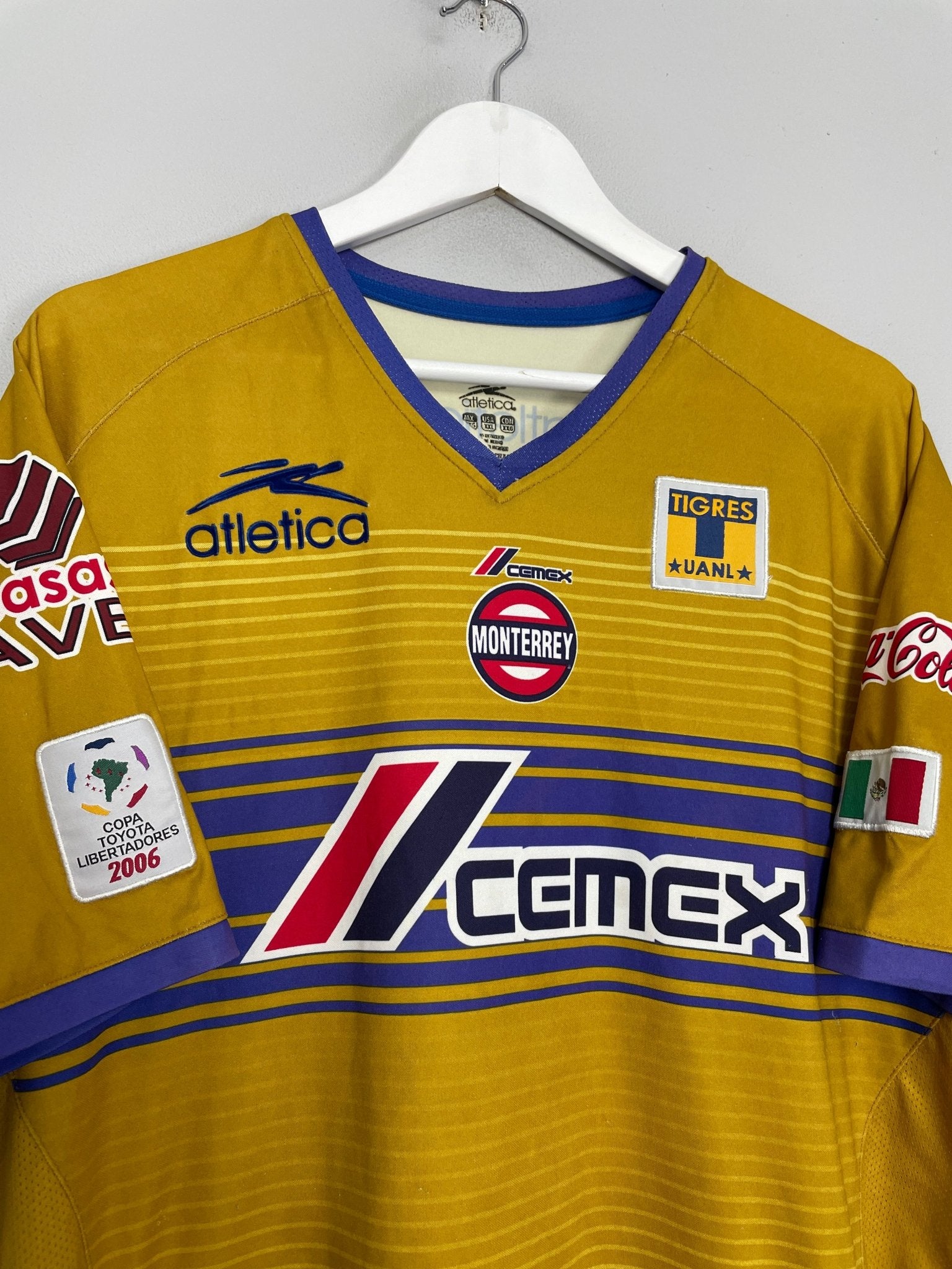 Shop 2005/06 TIGRES HOME SHIRT (XXL) ATLETICA, classic football shirts, vintage football shirts & retro soccer jerseys at Cult Kits