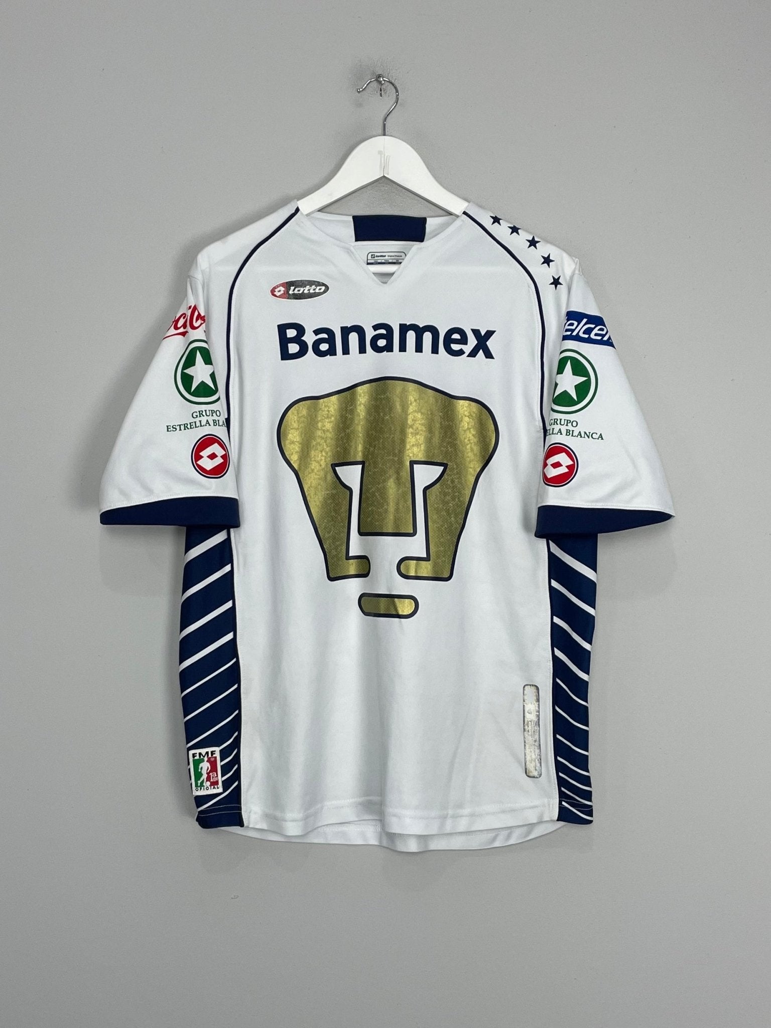 Shop 2005/06 UNAM PUMAS HOME SHIRT (M) LOTTO, classic football shirts, vintage football shirts & retro soccer jerseys at Cult Kits