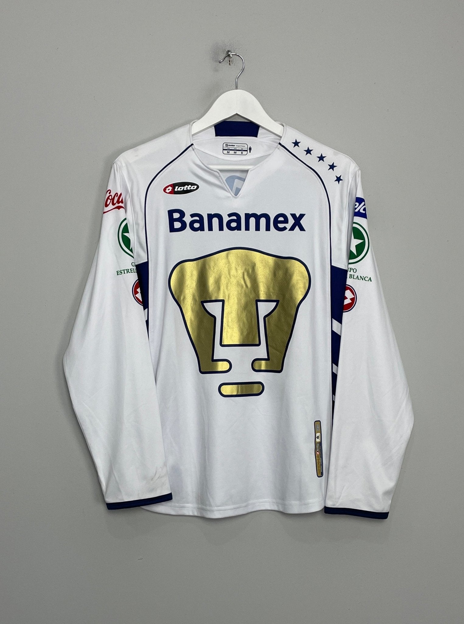 Shop 2005/06 UNAM PUMAS L/S HOME SHIRT (S) LOTTO, classic football shirts, vintage football shirts & retro soccer jerseys at Cult Kits