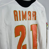 Shop 2005/06 VALENCIA AIMAR #21 L/S HOME SHIRT (M) NIKE, classic football shirts, vintage football shirts & retro soccer jerseys at Cult Kits