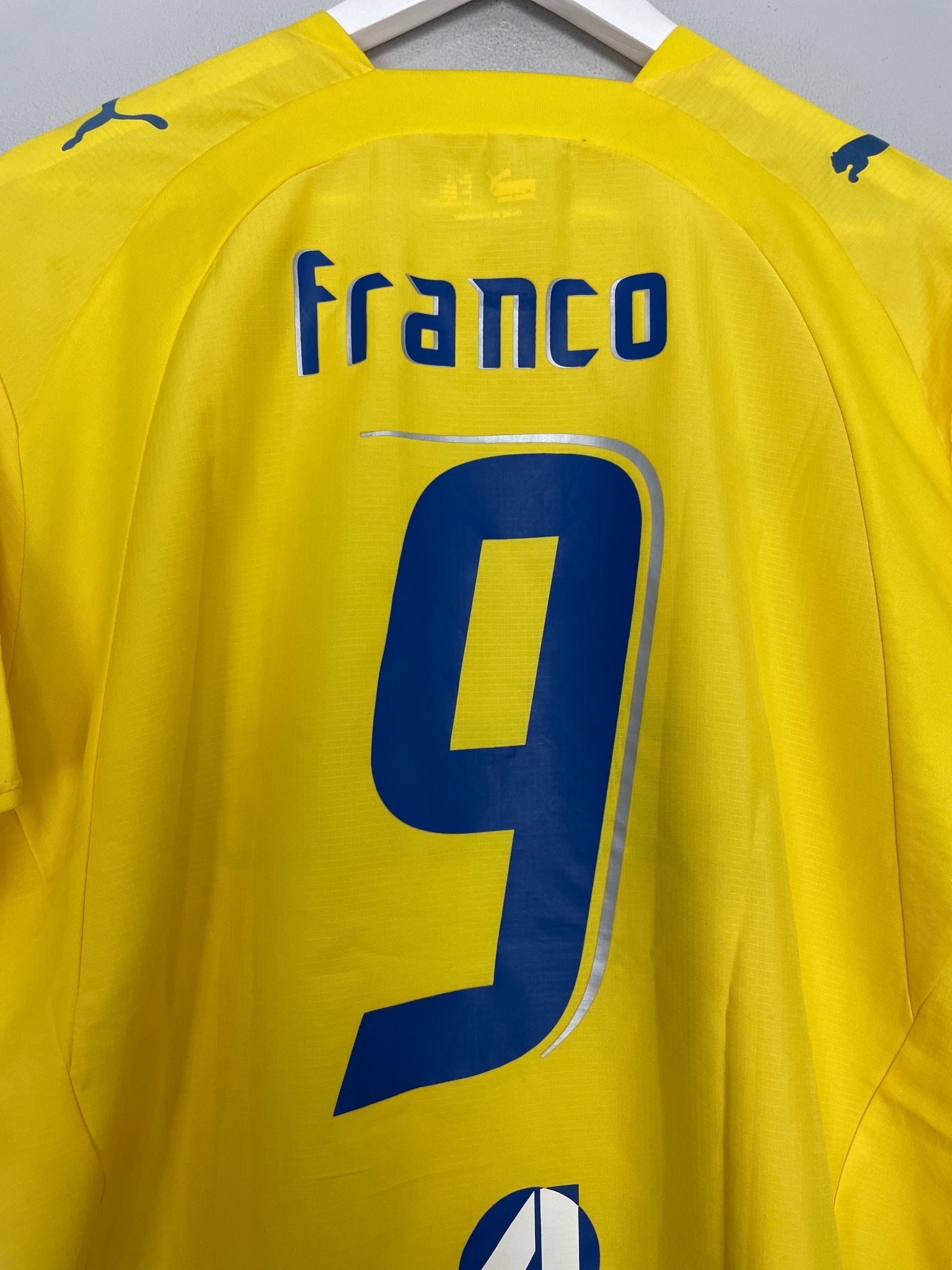 Shop 2005/06 VILLARREAL FRANCO #9 HOME SHIRT (L) PUMA, classic football shirts, vintage football shirts & retro soccer jerseys at Cult Kits