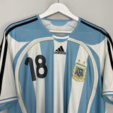 Shop 2005/07 ARGENTINA MESSI #18 HOME SHIRT (L) ADIDAS, classic football shirts, vintage football shirts & retro soccer jerseys at Cult Kits