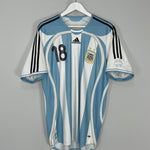 Shop 2005/07 ARGENTINA MESSI #18 HOME SHIRT (L) ADIDAS, classic football shirts, vintage football shirts & retro soccer jerseys at Cult Kits