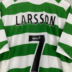 Shop 2005/07 CELTIC LARSSON #7 HOME SHIRT (M) NIKE, classic football shirts, vintage football shirts & retro soccer jerseys at Cult Kits