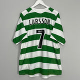 Shop 2005/07 CELTIC LARSSON #7 HOME SHIRT (M) NIKE, classic football shirts, vintage football shirts & retro soccer jerseys at Cult Kits