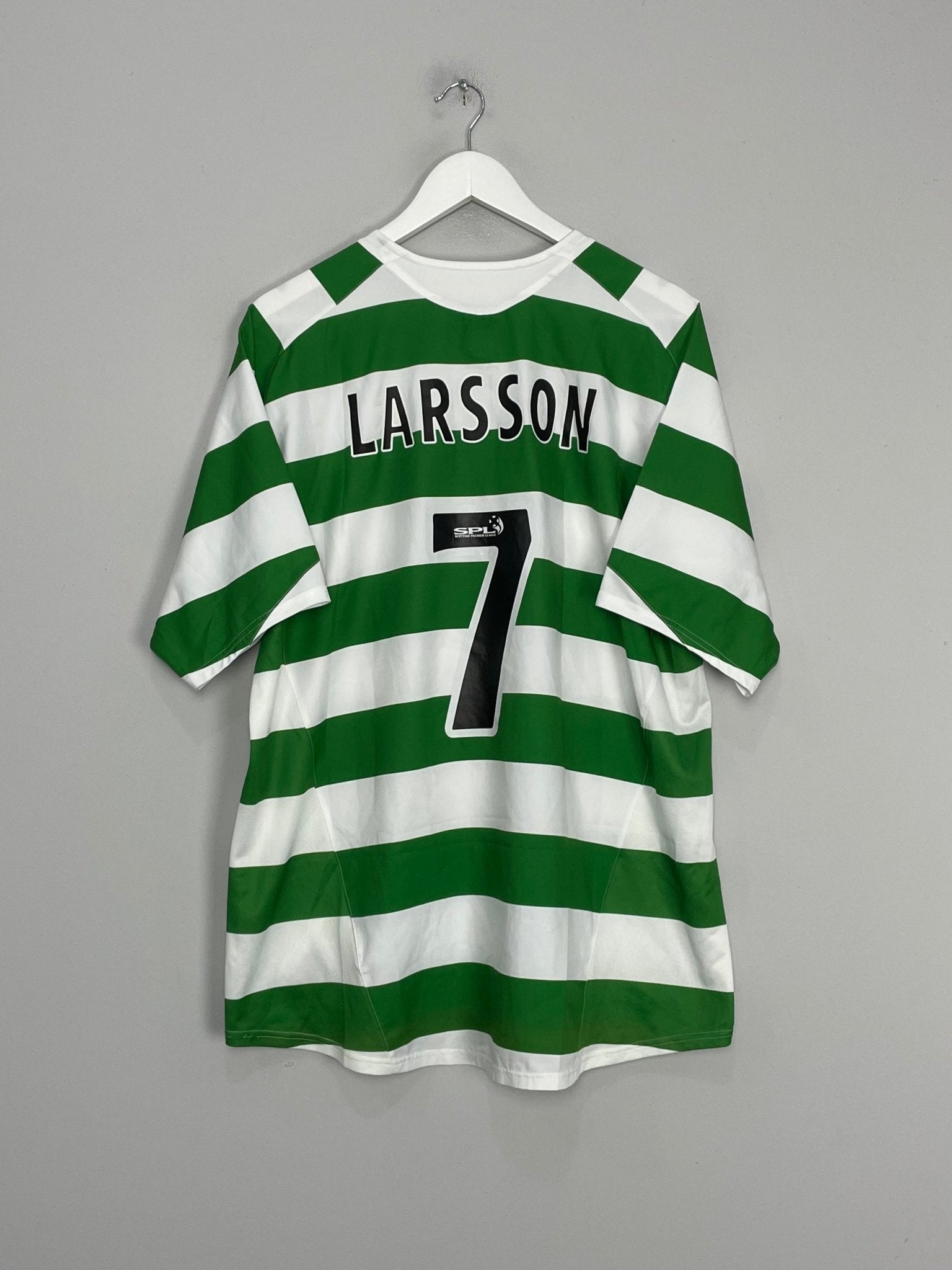 Shop 2005/07 CELTIC LARSSON #7 HOME SHIRT (M) NIKE, classic football shirts, vintage football shirts & retro soccer jerseys at Cult Kits