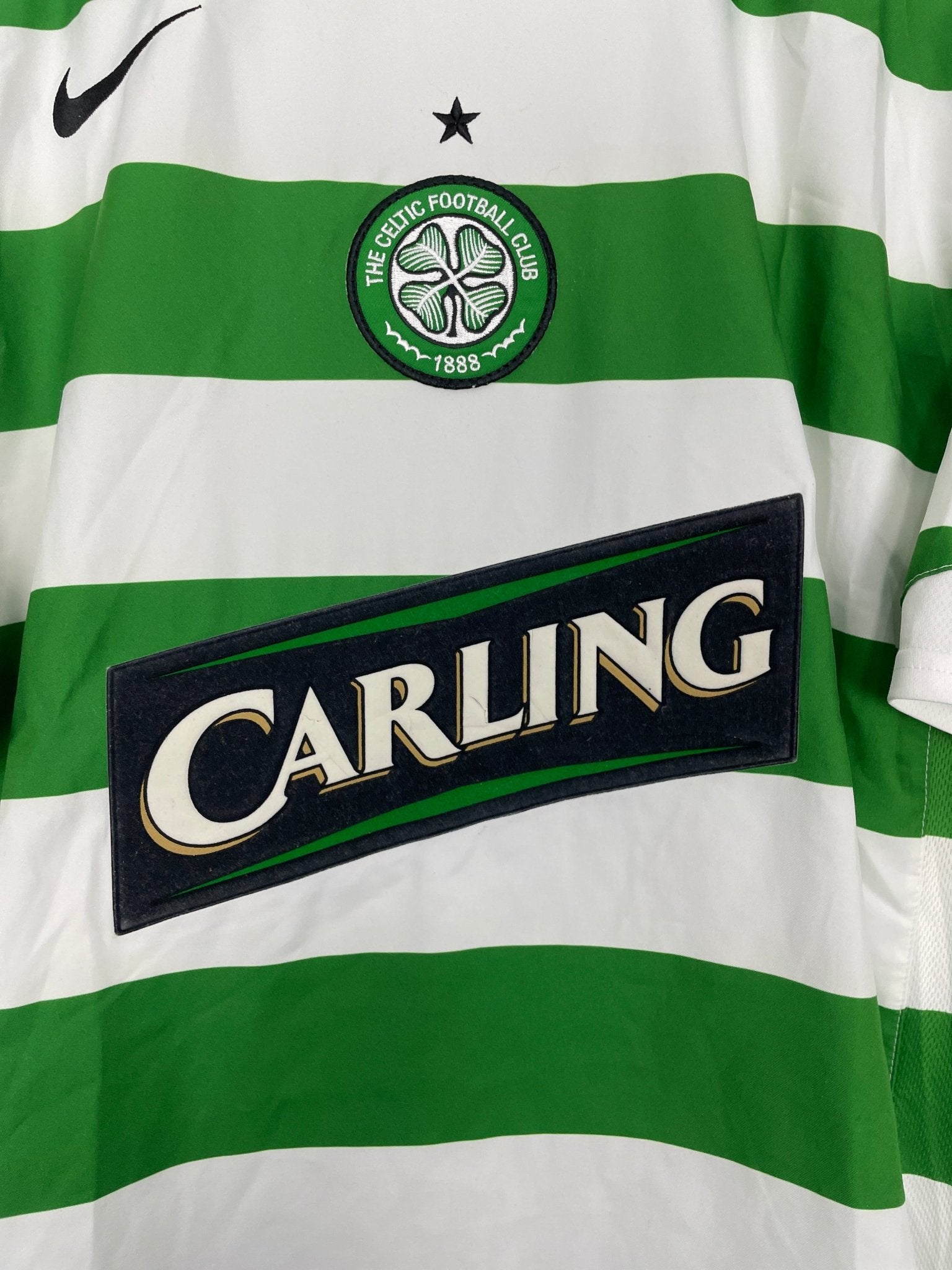 Shop 2005/07 CELTIC LARSSON #7 HOME SHIRT (M) NIKE, classic football shirts, vintage football shirts & retro soccer jerseys at Cult Kits
