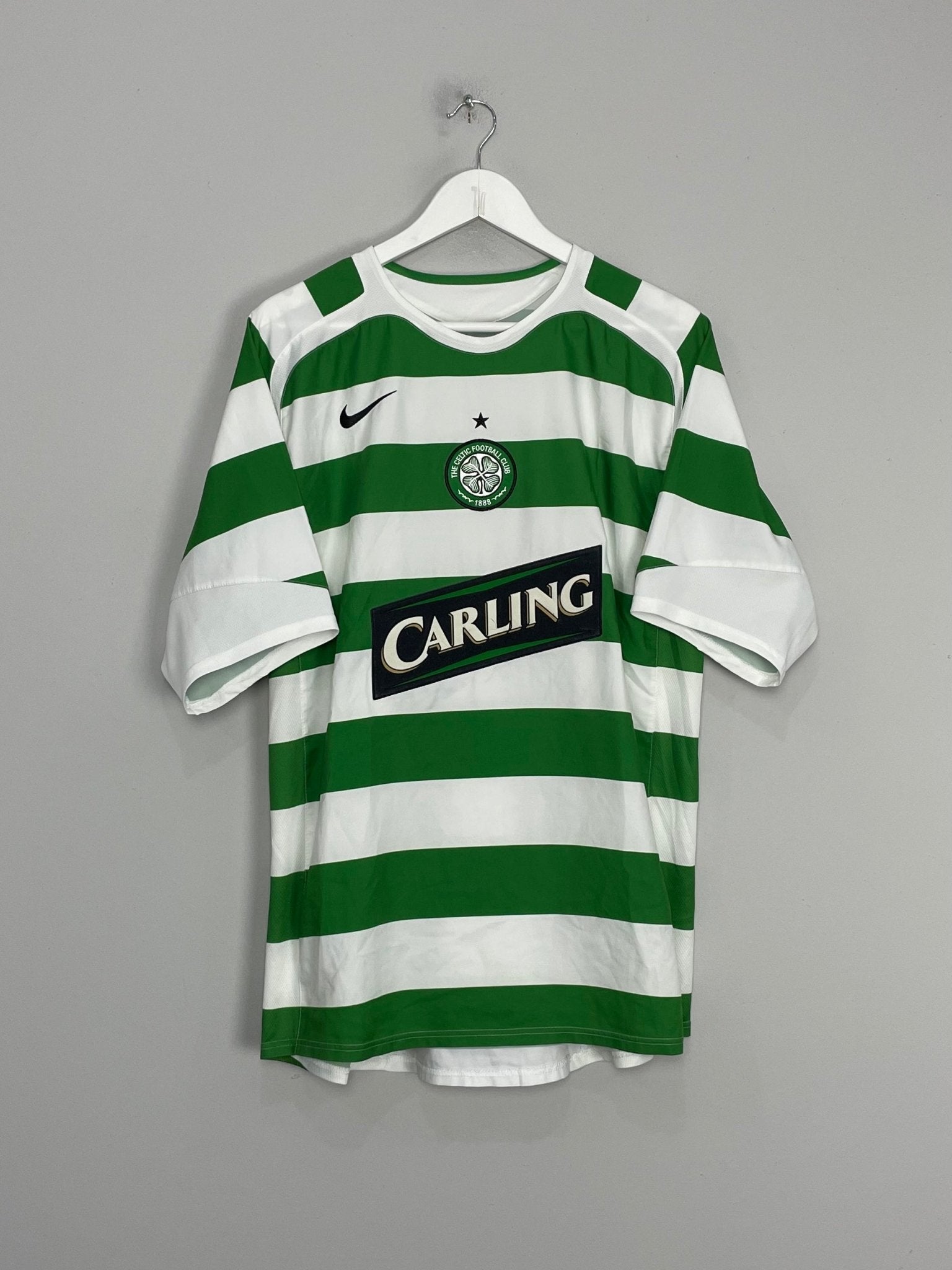 Shop 2005/07 CELTIC LARSSON #7 HOME SHIRT (M) NIKE, classic football shirts, vintage football shirts & retro soccer jerseys at Cult Kits