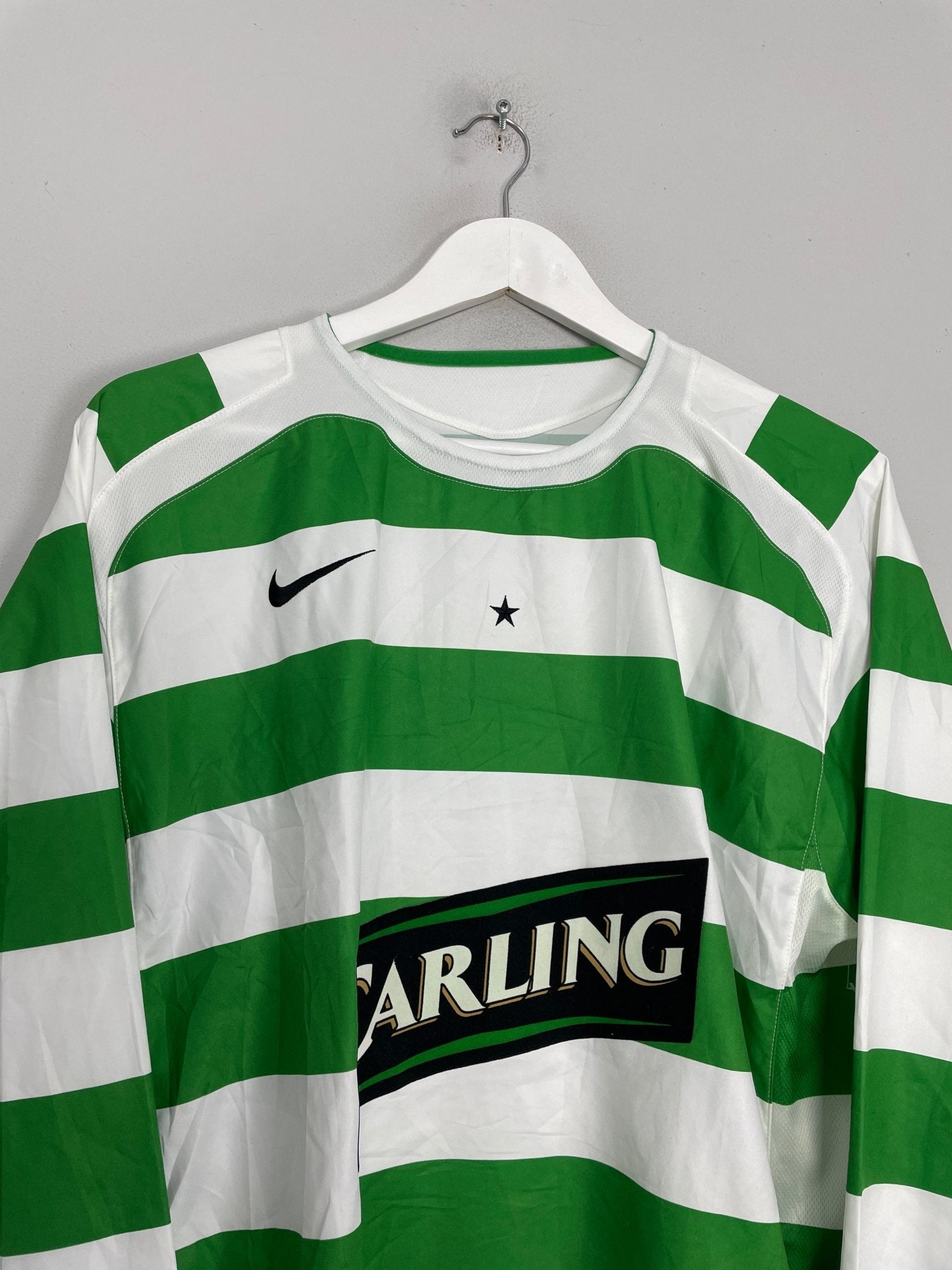Shop 2005/07 CELTIC L/S HOME SHIRT (L) NIKE, classic football shirts, vintage football shirts & retro soccer jerseys at Cult Kits