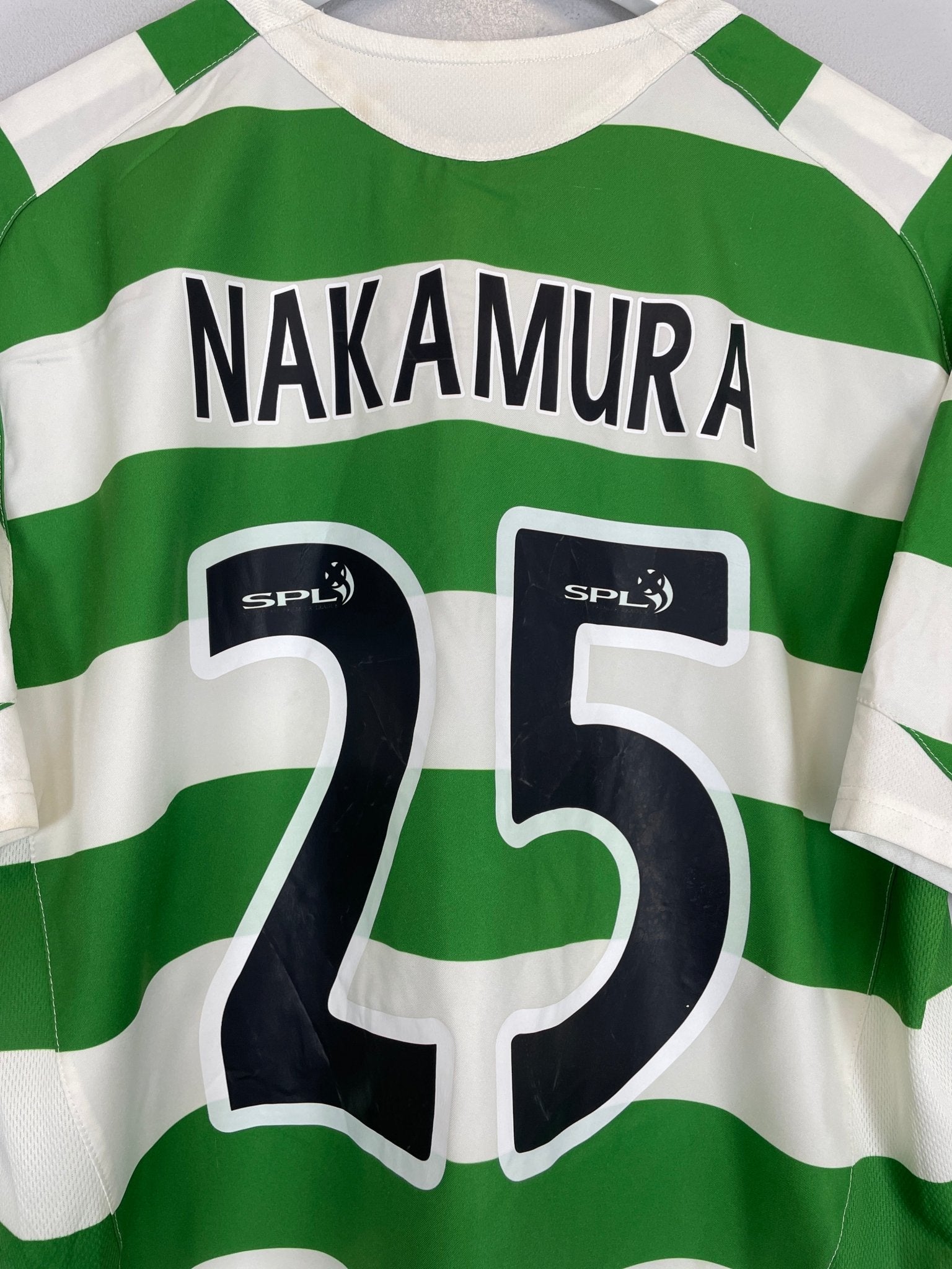 Shop 2005/07 CELTIC NAKAMURA #25 HOME SHIRT (M) NIKE, classic football shirts, vintage football shirts & retro soccer jerseys at Cult Kits