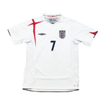 Buy 2005/07 England Beckham 7 Home Shirt (M) Umbro ~ Free worldwide shipping ~ Authentic Vintage Football Shirts from Cult Kits