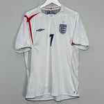 Shop 2005/07 ENGLAND BECKHAM #7 HOME SHIRT (XL) UMBRO, classic football shirts, vintage football shirts & retro soccer jerseys at Cult Kits