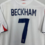 Shop 2005/07 ENGLAND BECKHAM #7 HOME SHIRT (XL) UMBRO, classic football shirts, vintage football shirts & retro soccer jerseys at Cult Kits