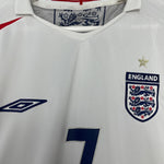 Shop 2005/07 ENGLAND BECKHAM #7 HOME SHIRT (XL) UMBRO, classic football shirts, vintage football shirts & retro soccer jerseys at Cult Kits