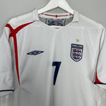 Shop 2005/07 ENGLAND BECKHAM #7 HOME SHIRT (XL) UMBRO, classic football shirts, vintage football shirts & retro soccer jerseys at Cult Kits
