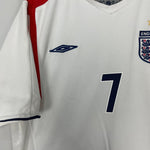 Shop 2005/07 ENGLAND BECKHAM #7 HOME SHIRT (XXL) UMBRO, classic football shirts, vintage football shirts & retro soccer jerseys at Cult Kits