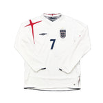 Buy 2005/07 England Beckham 7 L/S Home Shirt (L) Umbro ~ Free worldwide shipping available ~ Authentic Vintage Football Shirts from Cult Kits