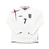 Buy 2005/07 England Beckham 7 L/S Home Shirt (L) Umbro ~ Free worldwide shipping available ~ Authentic Vintage Football Shirts from Cult Kits