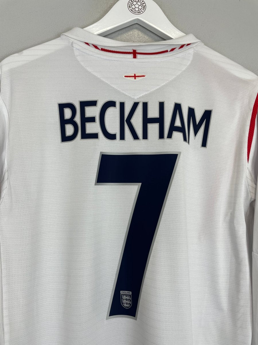 2005/07 ENGLAND BECKHAM 7 L/S HOME SHIRT (L) UMBRO - Cult Kits - Large - Buy Vintage Football Shirts, Authentic Retro Football Shirts For Sale, Classic Football Shirts & Soccer Jersey