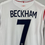 2005/07 ENGLAND BECKHAM 7 L/S HOME SHIRT (L) UMBRO - Cult Kits - Large - Buy Vintage Football Shirts, Authentic Retro Football Shirts For Sale, Classic Football Shirts & Soccer Jersey