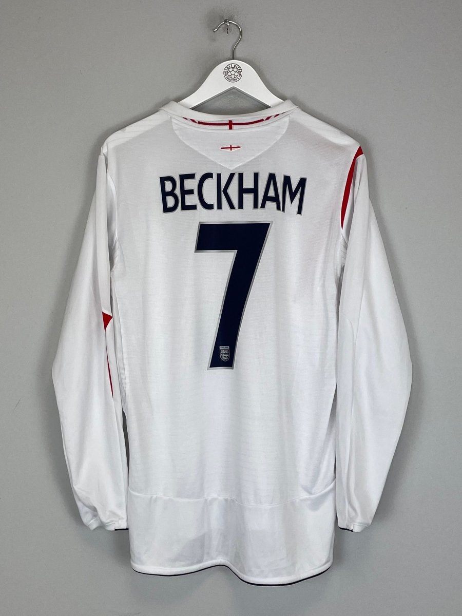 2005/07 ENGLAND BECKHAM 7 L/S HOME SHIRT (L) UMBRO - Cult Kits - Large - Buy Vintage Football Shirts, Authentic Retro Football Shirts For Sale, Classic Football Shirts & Soccer Jersey