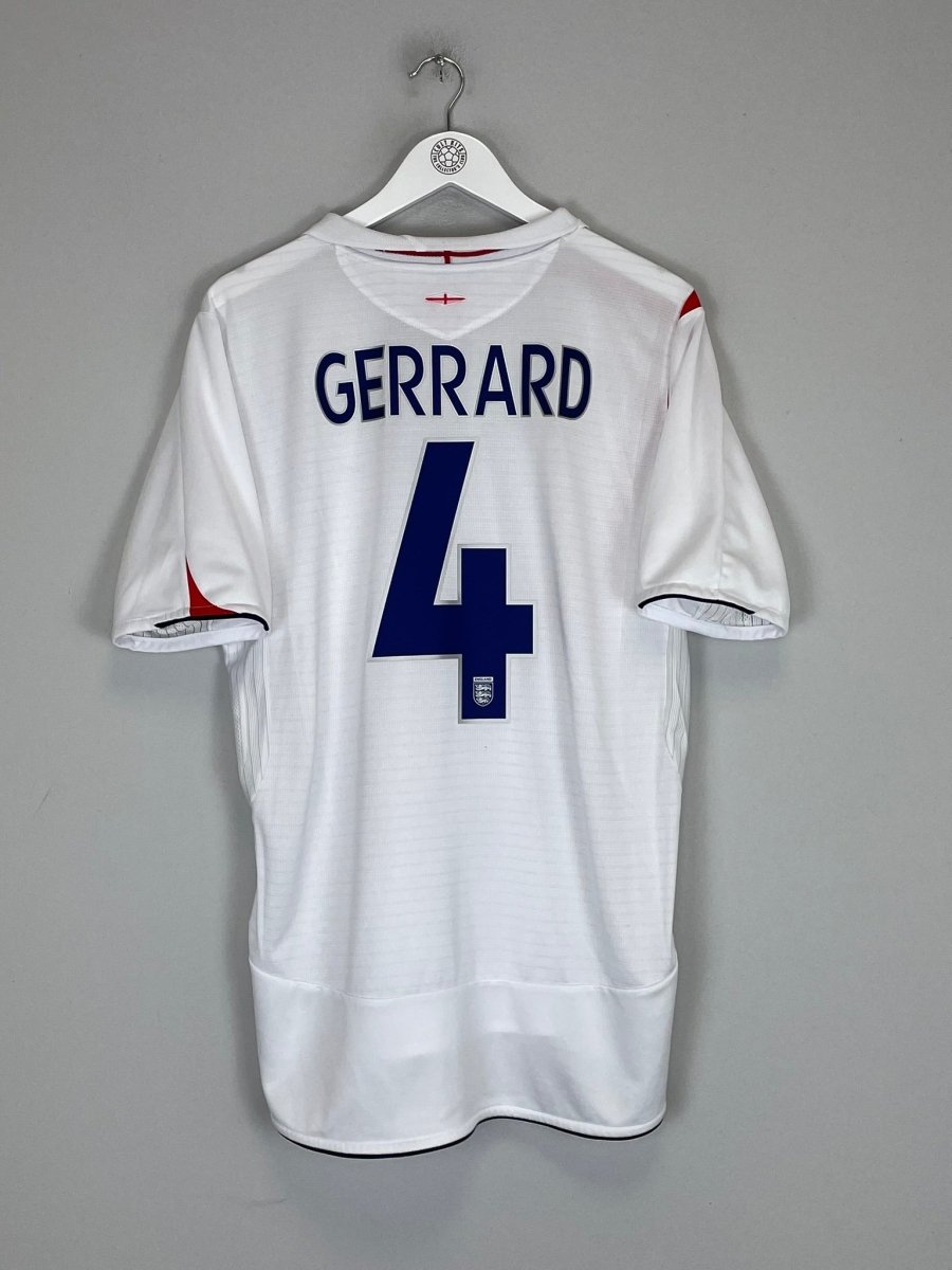 2005/07 ENGLAND GERRARD 4 HOME SHIRT (L) UMBRO - Cult Kits - Large - Buy Vintage Football Shirts, Authentic Retro Football Shirts For Sale, Classic Football Shirts & Soccer Jersey