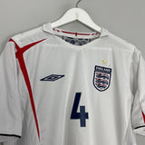 Shop 2005/07 ENGLAND GERRARD #4 HOME SHIRT (L) UMBRO, classic football shirts, vintage football shirts & retro soccer jerseys at Cult Kits