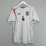 Shop 2005/07 ENGLAND GERRARD #4 HOME SHIRT (L) UMBRO, classic football shirts, vintage football shirts & retro soccer jerseys at Cult Kits