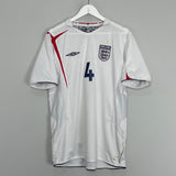 Shop 2005/07 ENGLAND GERRARD #4 HOME SHIRT (L) UMBRO, classic football shirts, vintage football shirts & retro soccer jerseys at Cult Kits