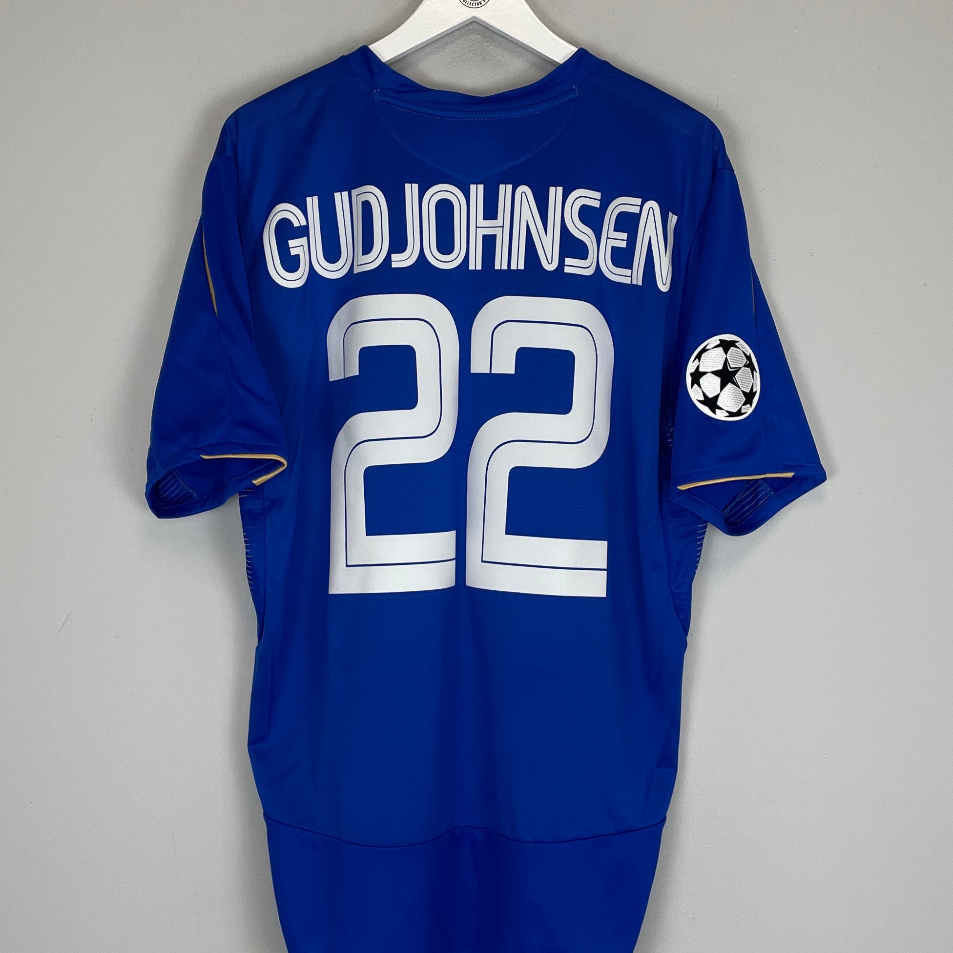 2005/06 CHELSEA GUDJOHNSEN #22 C/L CENTENARY HOME SHIRT (XL) UMBRO