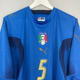 Shop 2006 ITALY **CANNAVARO #5 HOME SHIRT (XXL) PUMA, classic football shirts, vintage football shirts & retro soccer jerseys at Cult Kits