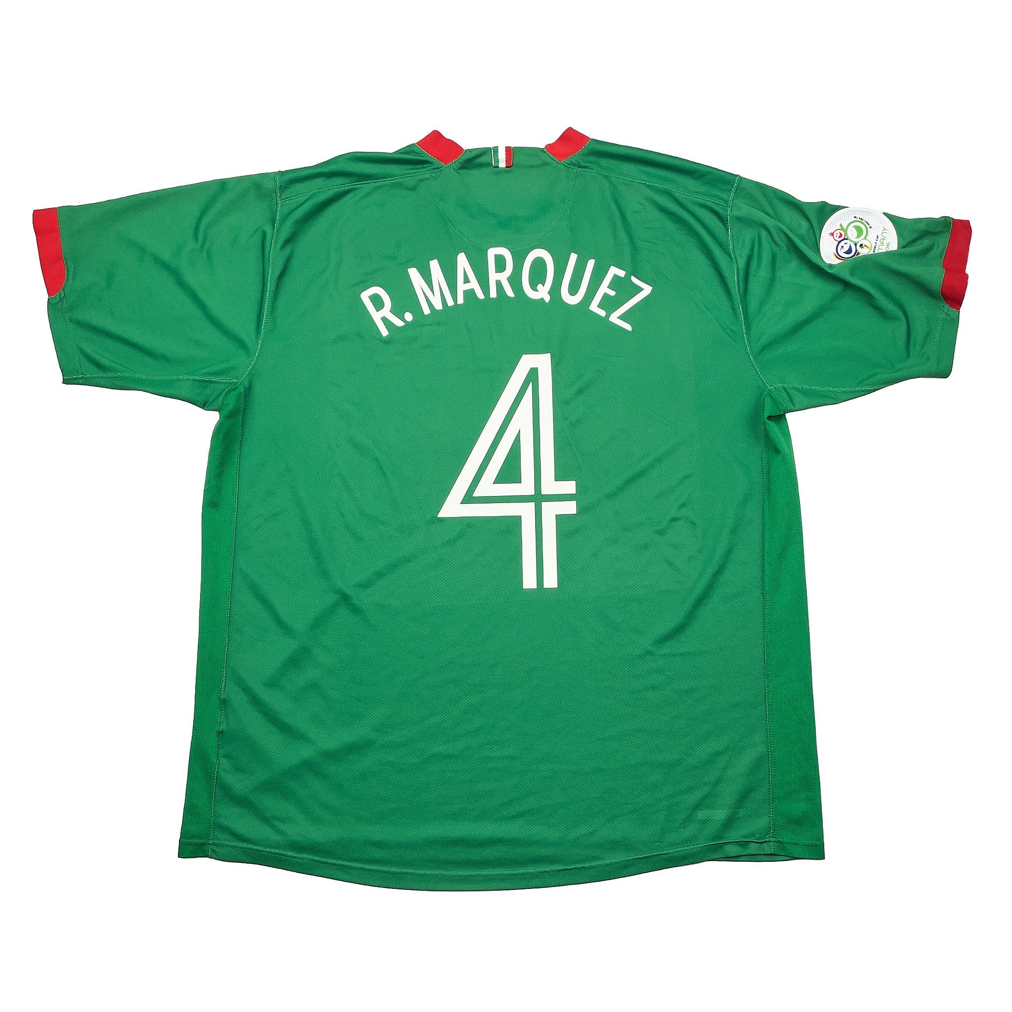 Buy 2006 MEXICO R.MARQUEZ 4 HOME SHIRT (L) NIKE ~ Free worldwide shipping available ~ Authentic Vintage Football Shirts from Cult Kits