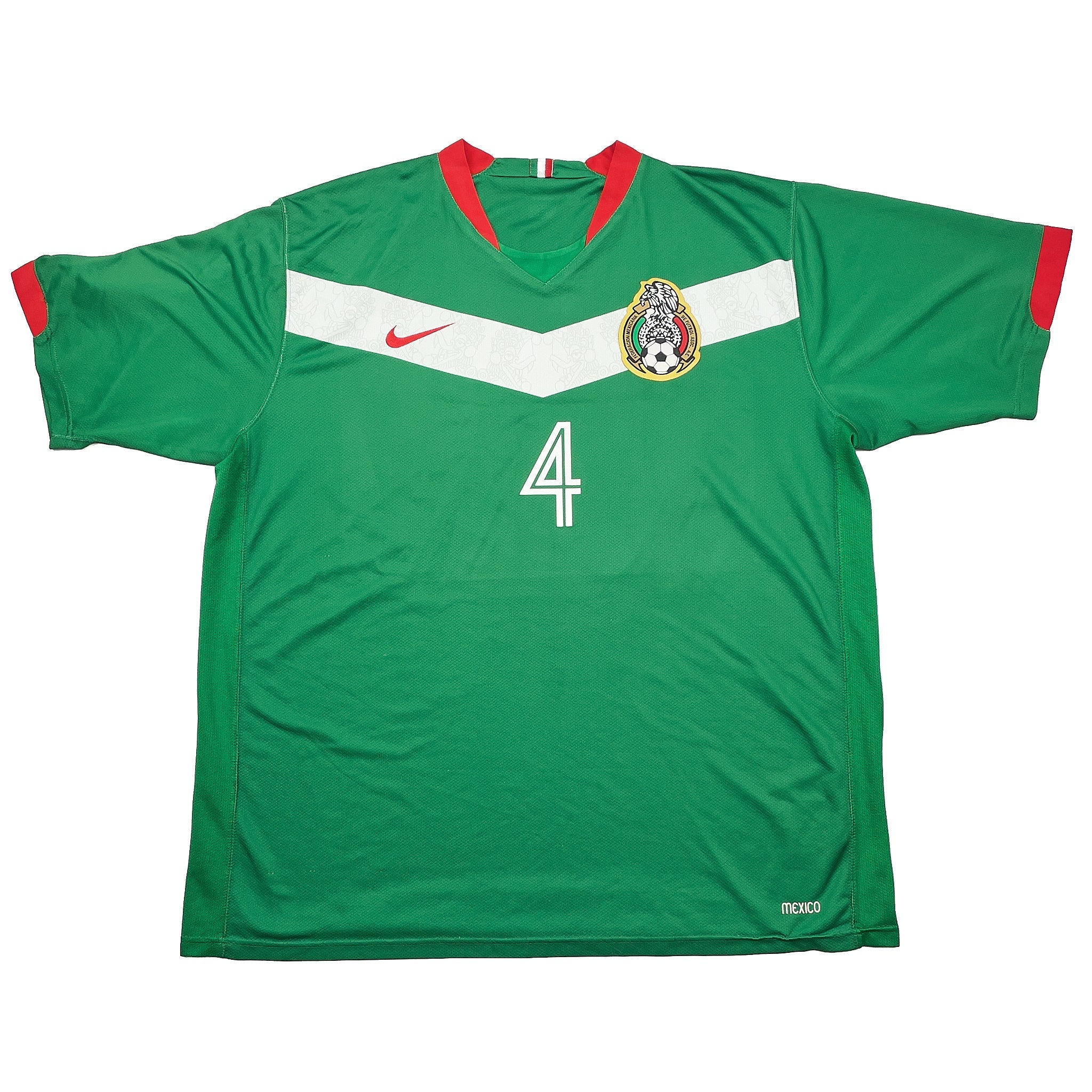 Buy 2006 MEXICO R.MARQUEZ 4 HOME SHIRT (L) NIKE ~ Free worldwide shipping available ~ Authentic Vintage Football Shirts from Cult Kits