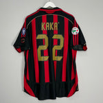 Shop 2006/07 AC MILAN KAKA #22 HOME SHIRT (XL) ADIDAS, classic football shirts, vintage football shirts & retro soccer jerseys at Cult Kits