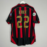Shop 2006/07 AC MILAN KAKA #22 HOME SHIRT (XL) ADIDAS, classic football shirts, vintage football shirts & retro soccer jerseys at Cult Kits