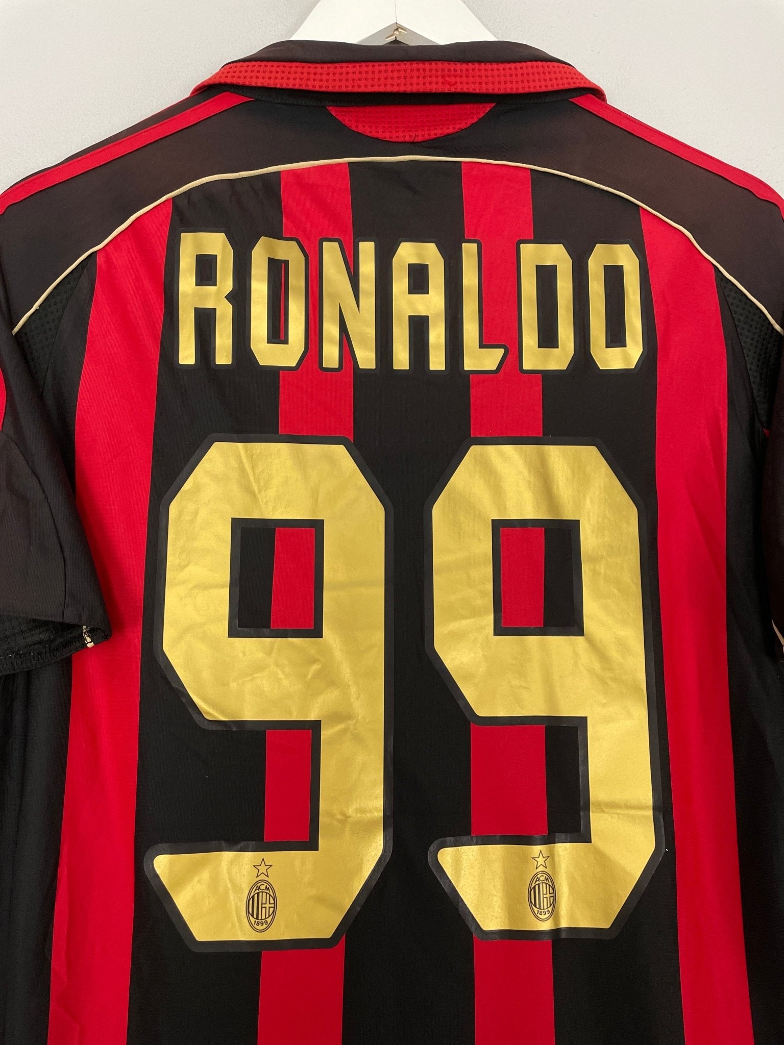 Shop 2006/07 AC MILAN RONALDO #99 HOME SHIRT (S) ADIDAS, classic football shirts, vintage football shirts & retro soccer jerseys at Cult Kits
