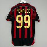 Shop 2006/07 AC MILAN RONALDO #99 HOME SHIRT (S) ADIDAS, classic football shirts, vintage football shirts & retro soccer jerseys at Cult Kits