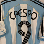 2006/07 ARGENTINA CRESPO 9 HOME SHIRT (L) ADIDAS - Cult Kits - Large - Buy Vintage Football Shirts, Authentic Retro Football Shirts For Sale, Classic Football Shirts & Soccer Jersey