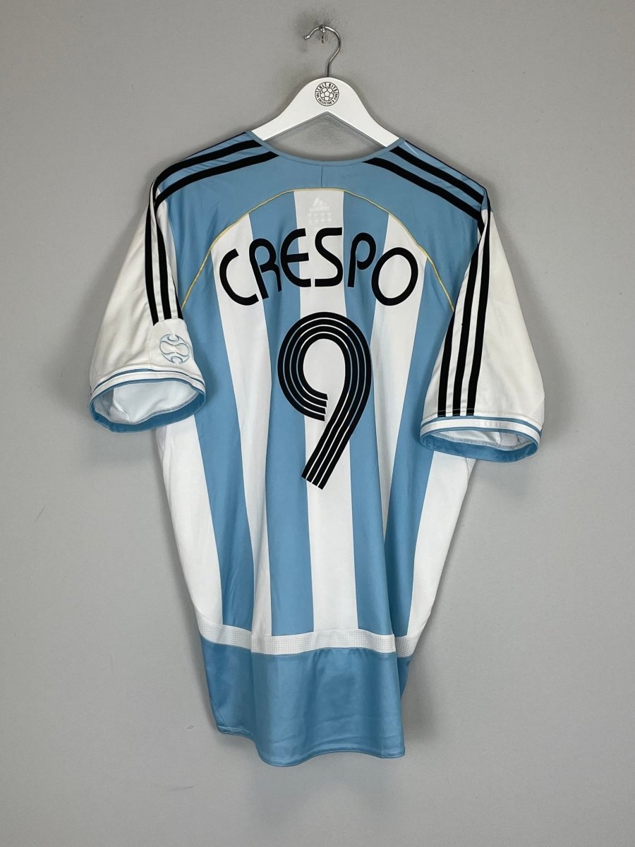 2006/07 ARGENTINA CRESPO 9 HOME SHIRT (L) ADIDAS - Cult Kits - Large - Buy Vintage Football Shirts, Authentic Retro Football Shirts For Sale, Classic Football Shirts & Soccer Jersey
