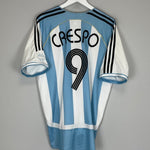 2006/07 ARGENTINA CRESPO 9 HOME SHIRT (L) ADIDAS - Cult Kits - Large - Buy Vintage Football Shirts, Authentic Retro Football Shirts For Sale, Classic Football Shirts & Soccer Jersey