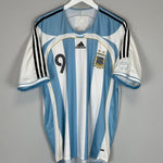 2006/07 ARGENTINA CRESPO 9 HOME SHIRT (L) ADIDAS - Cult Kits - Large - Buy Vintage Football Shirts, Authentic Retro Football Shirts For Sale, Classic Football Shirts & Soccer Jersey