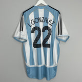 Shop 2006/07 ARGENTINA L.GONZALEZ #22 HOME SHIRT (XL) ADIDAS, classic football shirts, vintage football shirts & retro soccer jerseys at Cult Kits