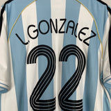 Shop 2006/07 ARGENTINA L.GONZALEZ #22 HOME SHIRT (XL) ADIDAS, classic football shirts, vintage football shirts & retro soccer jerseys at Cult Kits